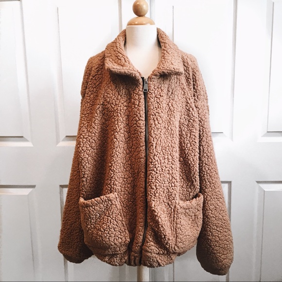 Honey Bum Jackets & Blazers - Honey Bum Oversized Teddy Bear Jacket Coat
